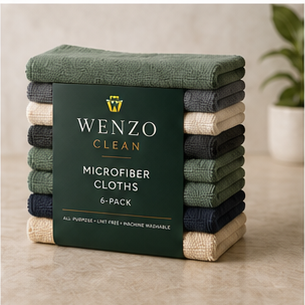 WENZO Cleaner Microfiber Cloths 6 Pack
